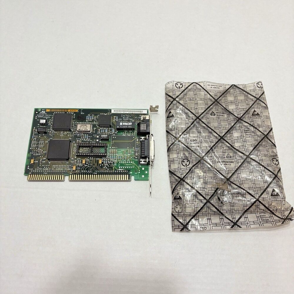 Intel 306451-011 16-Bit ISA 8/16 Lan Adapter EtherExpress with RJ45/AUI, Working